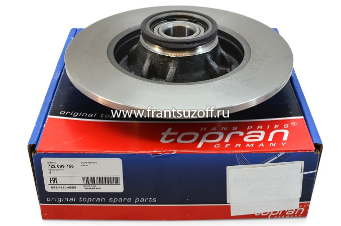 TOPRAN  тормозной диск с подшипником и кольцом абс